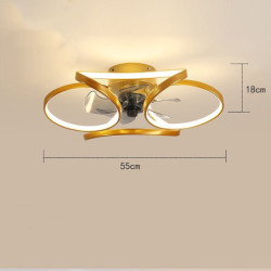 led Loftlampe, der kan dæmpes med fjernbetjening kontra blomsterdesign 55cm loftslampe, akryl lampeskærm, lysekrone soveværelse