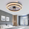 Loftlampe med lys flush-mount lavprofil indendørs Loftlampe, 19,5″ dæmpbare bladeløse Loftlampe med fjernbetjening, smarte 3 far