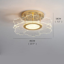 led loftslamper blomsterform lysekrone 45cm cirkeldesign, moderne led loftslamper til stuelampe akryl soveværelse studie varm be