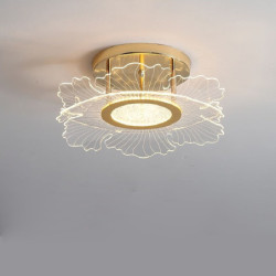 led loftslamper blomsterform lysekrone 45cm cirkeldesign, moderne led loftslamper til stuelampe akryl soveværelse studie varm be