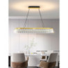 led lysekroner linje design 100cm dæmpbar rektangel sort/guld lysekroner
