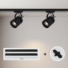 led skinnebelysningssæt dæmpbart 1-hovedet loftspotLys perler fjernbetjening rc spotlys justerbart lyshoved til accent opgavebel