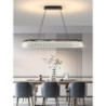 led lysekroner linje design 100cm dæmpbar rektangel sort/guld lysekroner