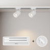 led skinnebelysningssæt dæmpbart 1-hovedet loftspotLys perler fjernbetjening rc spotlys justerbart lyshoved til accent opgavebel