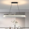 led lysekroner linje design 100cm dæmpbar rektangel sort/guld lysekroner