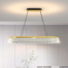 led lysekroner linje design 100cm dæmpbar rektangel sort/guld lysekroner
