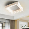 Loftlampe med lys flush-mount lavprofil indendørs Loftlampe, 19,5″ dæmpbare bladeløse Loftlampe med fjernbetjening, smarte 3 far