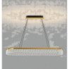 led lysekroner linje design 100cm dæmpbar rektangel sort/guld lysekroner