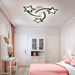 led loftslampe 50cm geometriske former 3-lys indbygningslys akryl metal moderne moderne malede finish stue lys dæmpbar med fjern