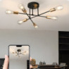 led loftslampe 6 hoveder 70cm sputnik design lysekrone metal kunstnerisk stil sputnik industrimalet finish kunstnerisk nordisk s