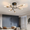 led loftslampe 6 hoveder 70cm sputnik design lysekrone metal kunstnerisk stil sputnik industrimalet finish kunstnerisk nordisk s