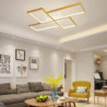 led loftslampe 80cm geometriske former 4-lys indbygningslys akryl metal moderne moderne malede finish stue lys dæmpbar med fjern