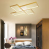 led loftslampe 80cm geometriske former 4-lys indbygningslys akryl metal moderne moderne malede finish stue lys dæmpbar med fjern