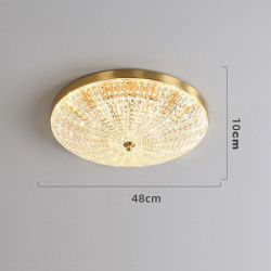 led loftslampe dæmpbar 38cm cirkeldesign kobber loftslamper til stue