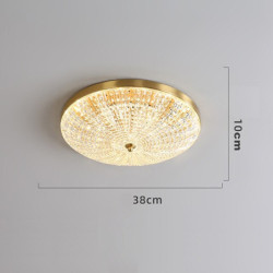 led loftslampe dæmpbar 38cm cirkeldesign kobber loftslamper til stue