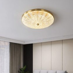 led loftslampe dæmpbar 38cm cirkeldesign kobber loftslamper til stue