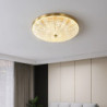 led loftslampe dæmpbar 38cm cirkeldesign kobber loftslamper til stue