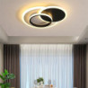 48/58 cm LED loftslampe cirkel moderne nordisk enkel grundlæggende geometrisk form sort hvid stue soveværelse indbyggede lys met