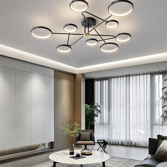 led loftslampe 142 cm globus design klynge design geometriske former indbygget lys akryl kunstnerisk stil moderne stil stilfuld