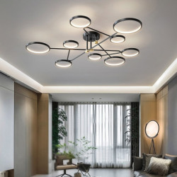 led loftslampe 142 cm globus design klynge design geometriske former indbygget lys akryl kunstnerisk stil moderne stil stilfuld