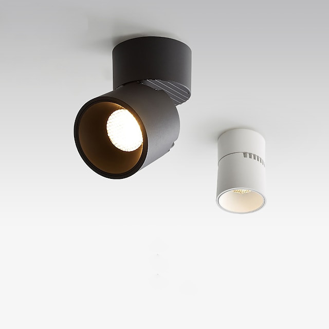 led loft spotLys roterende 7,9 cm varm hvid/sort 3000k 20w lampe loft spotLyss overflade moderne led loftslampe brugt i køkken s