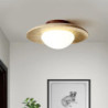 led loftslampe 12cm geometriske former indbygningslys keramisk træ kunstnerisk stil formel stil loftslampe til korridor varm hvi
