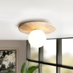 led loftslampe 12cm geometriske former indbygningslys keramisk træ kunstnerisk stil formel stil loftslampe til korridor varm hvi