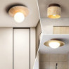 led loftslampe 12cm geometriske former indbygningslys keramisk træ kunstnerisk stil formel stil loftslampe til korridor varm hvi