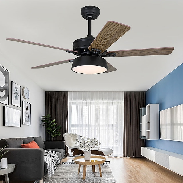indendørs udendørs Loftlampe med lys 49″ led dæmpbar loftventilator til hjemmet med fjernbetjening downrod mount 3000k-6500k til