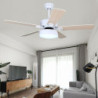 indendørs udendørs Loftlampe med lys 49″ led dæmpbar loftventilator til hjemmet med fjernbetjening downrod mount 3000k-6500k til