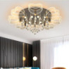 led loftslampe forsænket loftslampe 80cm krystal lysekroner til stuen, kan kun dæmpes med fjernbetjening
