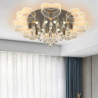 led loftslampe forsænket loftslampe 80cm krystal lysekroner til stuen, kan kun dæmpes med fjernbetjening
