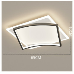 LED loftslampe firkantet design sort guld inkluderer dæmpbar version 45/55/65cm geometriske former indfældningslys aluminium kun