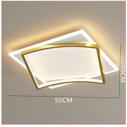 LED loftslampe firkantet design sort guld inkluderer dæmpbar version 45/55/65cm geometriske former indfældningslys aluminium kun