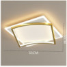 LED loftslampe firkantet design sort guld inkluderer dæmpbar version 45/55/65cm geometriske former indfældningslys aluminium kun