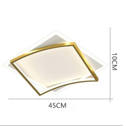 LED loftslampe firkantet design sort guld inkluderer dæmpbar version 45/55/65cm geometriske former indfældningslys aluminium kun