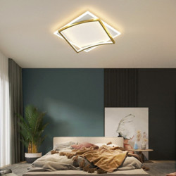 LED loftslampe firkantet design sort guld inkluderer dæmpbar version 45/55/65cm geometriske former indfældningslys aluminium kun