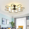 led loftslampe 6/8-lys dæmpbar med fjernbetjening kontral forsænket loftslampe akryl lampeskærm lysekrone soveværelse stue bloms
