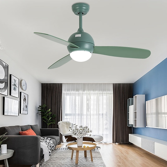 indendørs udendørs Loftlampe med lys 34″ led dæmpbar loftventilator til hjemmet med fjernbetjening downrod mount 3000k-6500k til