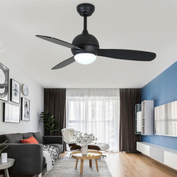 indendørs udendørs Loftlampe med lys 34″ led dæmpbar loftventilator til hjemmet med fjernbetjening downrod mount 3000k-6500k til