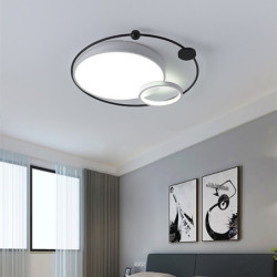 1-lys moderne dæmpbar loftslampe led kreativ varm romantisk cirkel cirkulære lamper belysning 28w