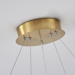 led pendel kreativ ring pendel 85cm moderne led spisestue hængelampe, enkel dekorativ belysning, akryl+metal ophængslys til stue