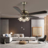 Loftlampe med lys og fjernbetjening 42″ industriel fandelier indendørs vintage lysekrone ventilatorlys til soveværelse, stue, sp