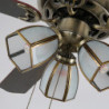 Loftlampe med lys og fjernbetjening 42″ industriel fandelier indendørs vintage lysekrone ventilatorlys til soveværelse, stue, sp