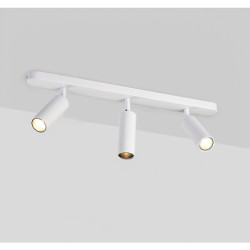 LED-loftspotLyss justerbare dæmpbare faste skinnebelysningssæt, 3-vejs sorte loftsmonteringsspotlamper, retningsbestemt spotLys-