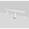 LED-loftspotLyss justerbare dæmpbare faste skinnebelysningssæt, 3-vejs sorte loftsmonteringsspotlamper, retningsbestemt spotLys-