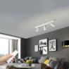 LED-loftspotLyss justerbare dæmpbare faste skinnebelysningssæt, 3-vejs sorte loftsmonteringsspotlamper, retningsbestemt spotLys-