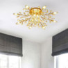led loftslampe rustfrit stål indbygningsloftslampe 75cm 5-lys sputnik design Loftlampe krystal lysekroner til stuen kan kun dæmp