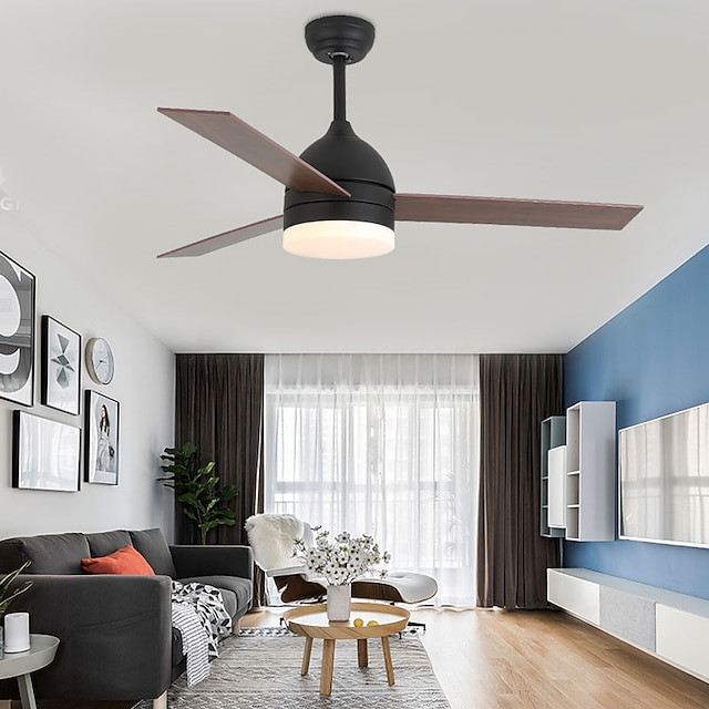 indendørs udendørs Loftlampe med lys 49″ led dæmpbar loftventilator til hjemmet med fjernbetjening downrod mount 3000k-6500k til