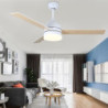 indendørs udendørs Loftlampe med lys 49″ led dæmpbar loftventilator til hjemmet med fjernbetjening downrod mount 3000k-6500k til